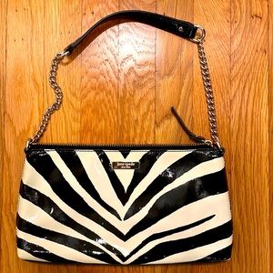 Kat Spade NEW YORK Zebra Print Handbag- with chain handle